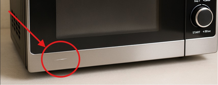 Défauts qualité courants lors des inspections de micro-ondes